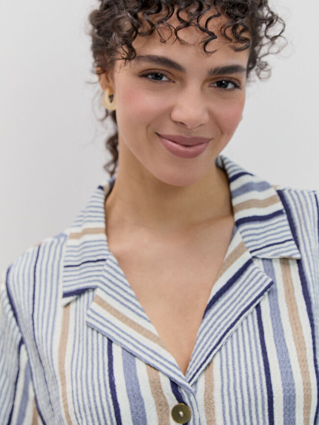 CAMISA TEXTURA ESTAMPADA Rayas 1