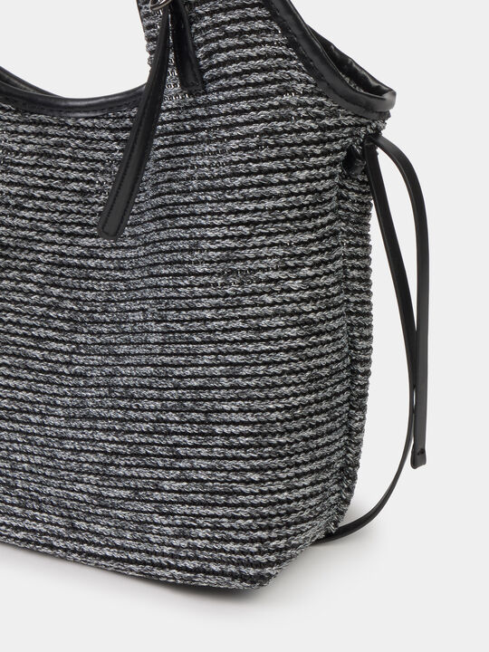 BOLSO HOMBRO TRENZADO Negro image number null