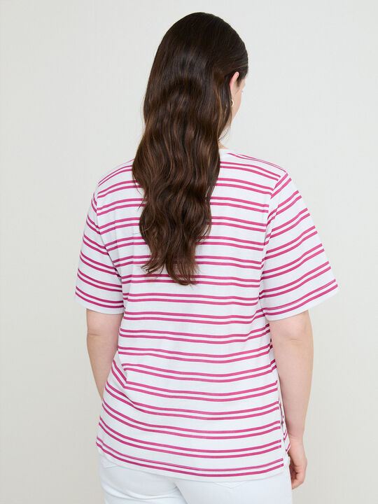 CAMISETA CUELLO PICO Rayas 2 image number null