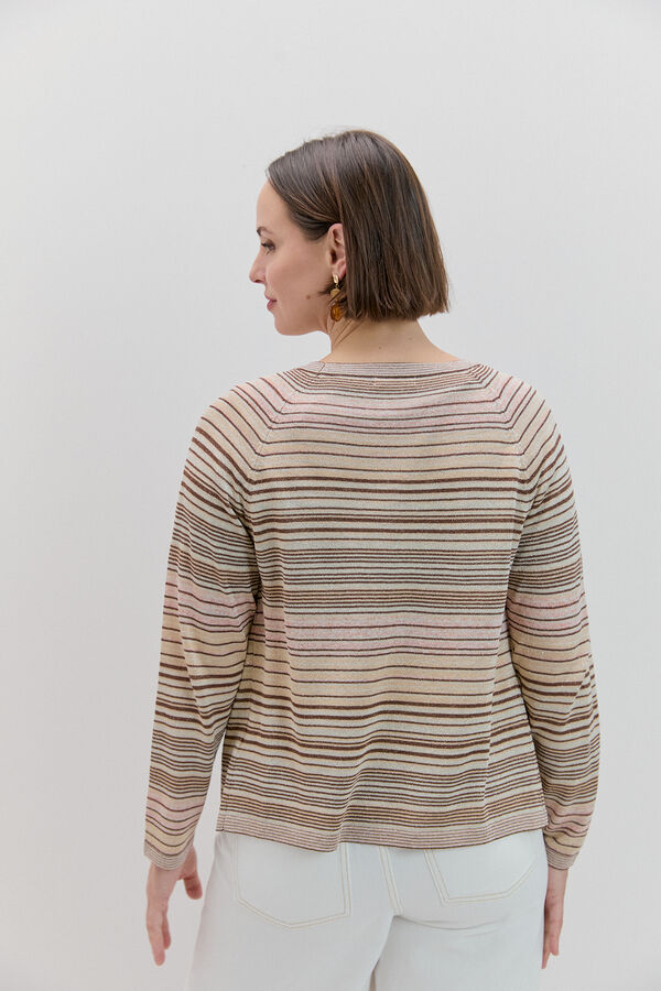 C&Aacute;RDIGAN RALLAS BRILLO Beige