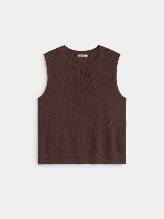 TOP CANALE BRILLO Marron chocolat image number null