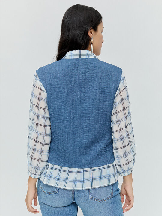 chaleco cuello redondo Azul Noche image number null