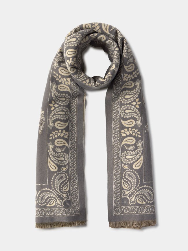 BUFANDA DISEÑO BANDANA Gris