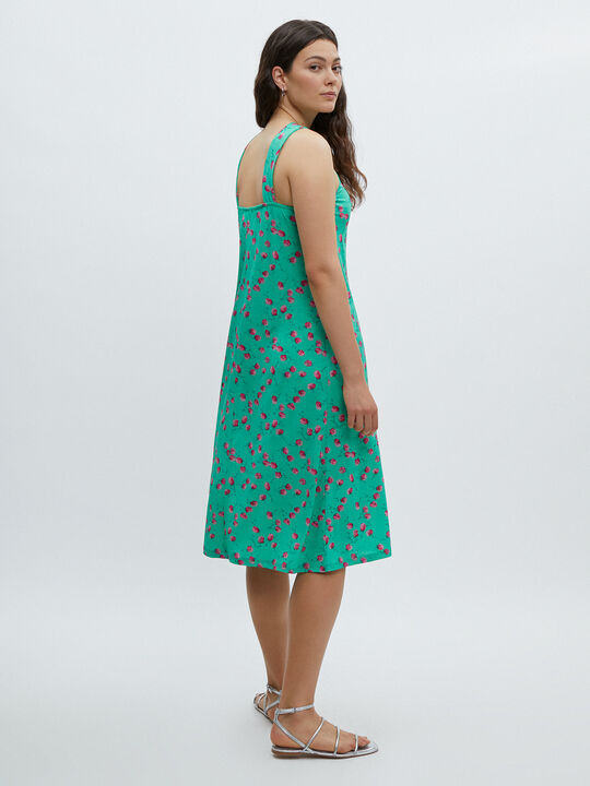VESTIDO HALTER Verde Brillante image number null
