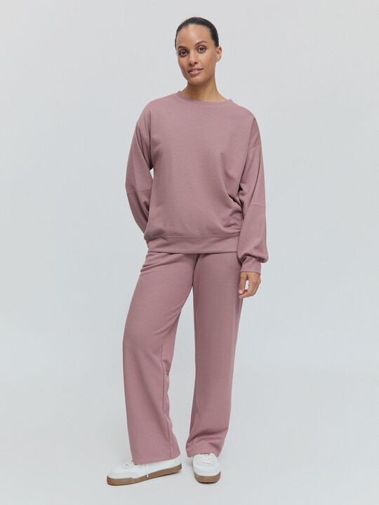SUDADERA CORTES Rosa Polvo image number null