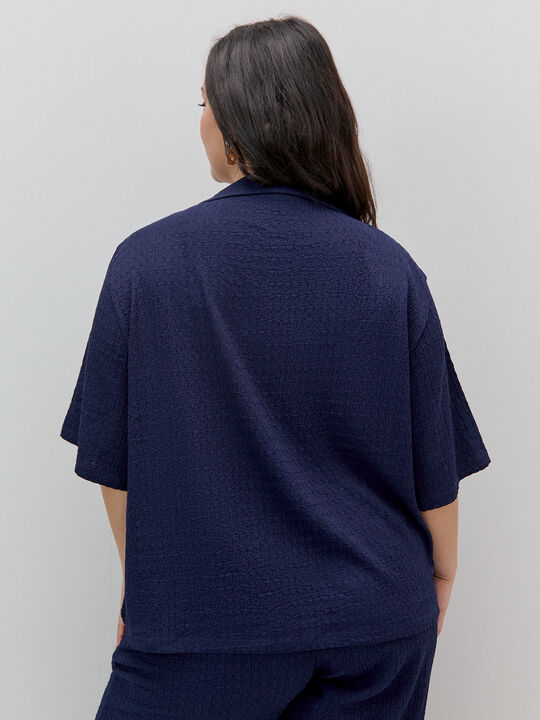 CAMISA TEXTURA Azul Noche image number null