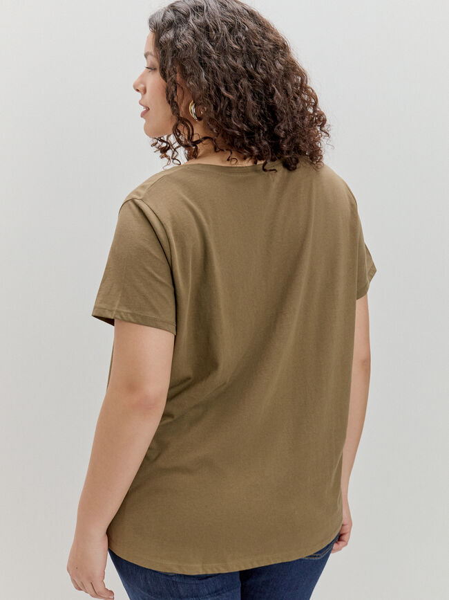 CAMISETA PAISLEY BICOLOR Kaki