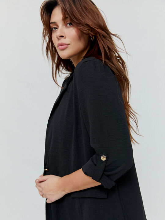 BLAZER FLUIDA ROLL-UP Negro image number null