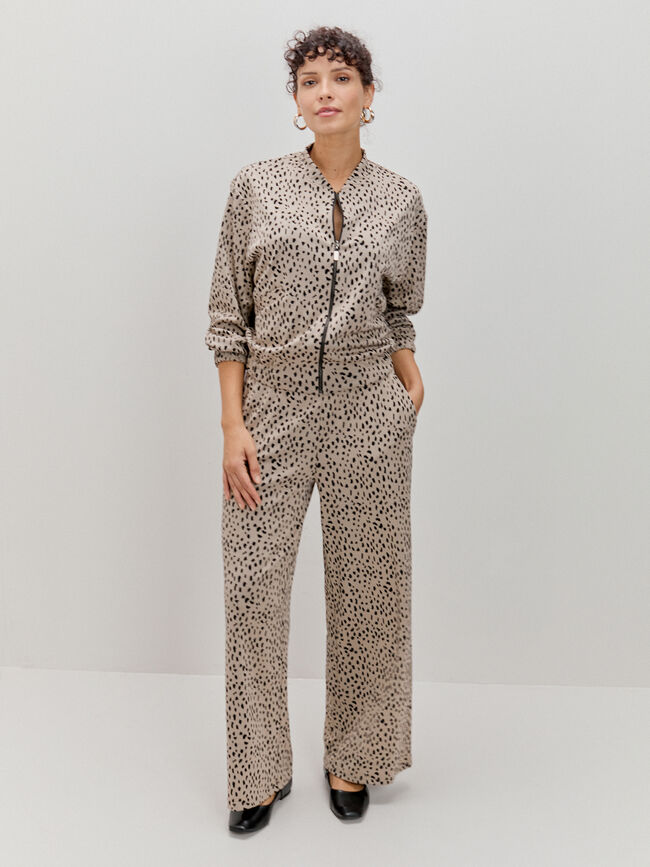 BOMBER ESTAMPADO ANIMAL Marron