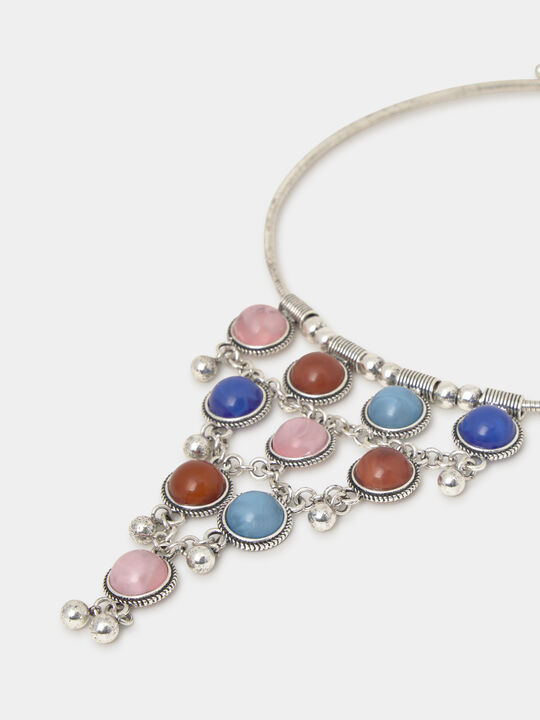 COLLAR LARGO PIEDRAS Silver image number null