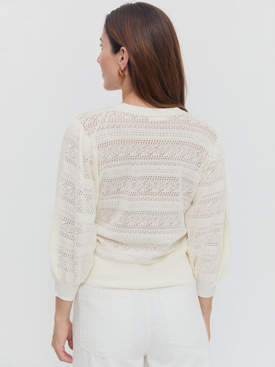 CARDIGAN CALADO Crudo image number null