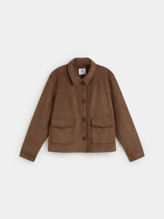 CHAQUETA FLUIDA ANTELINA Marron Medio image number null