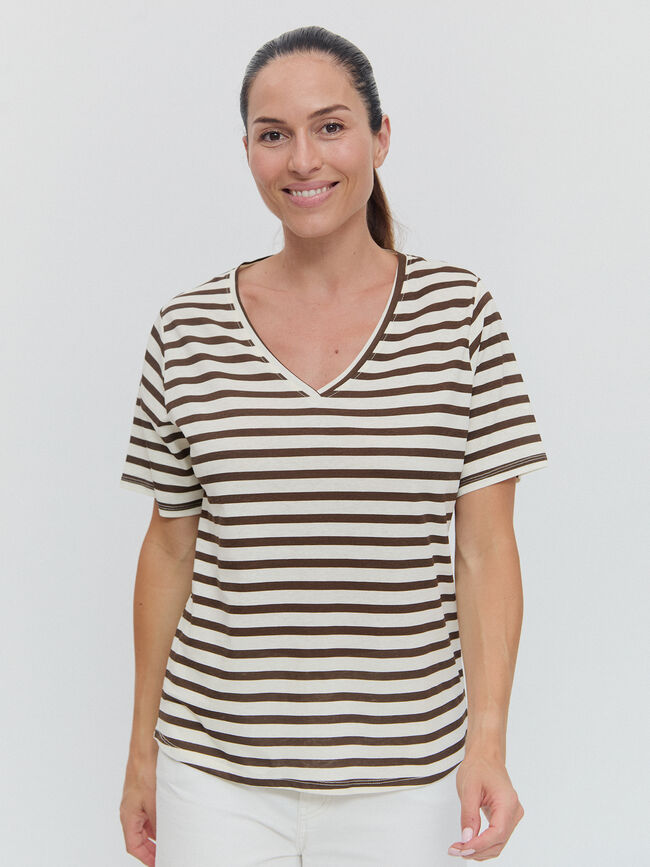 CAMISETA CUELLO PICO Estampado 3