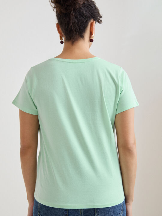 CAMISETA MUJER BRILLANTE Menta image number null