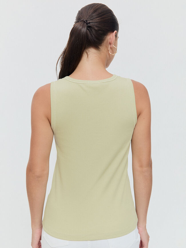 TOP BOTONES Verde Pastel