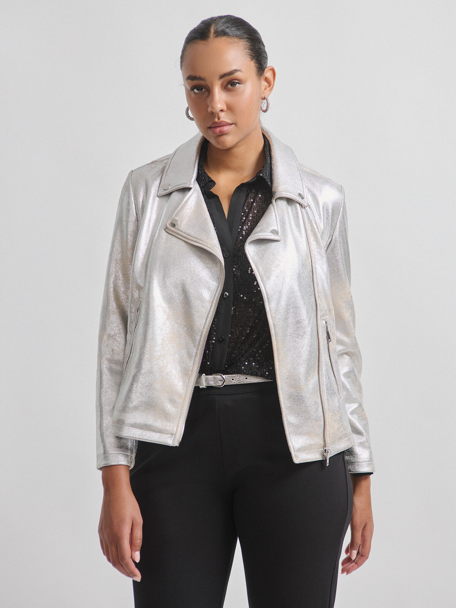 CHAQUETA FIESTA PLATA ENCUENTROMODA ENCUENTRO