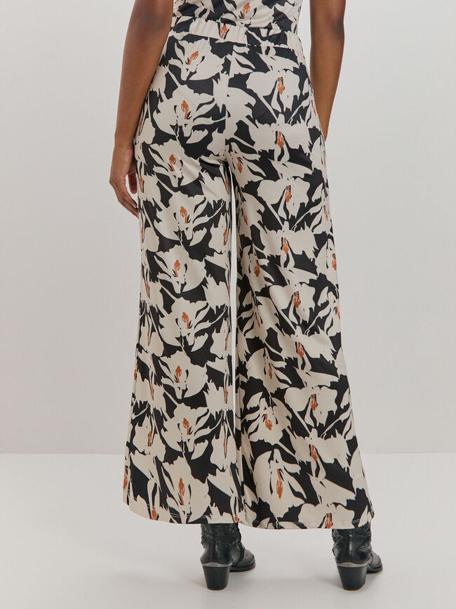 PANTALON ESTAMPADO Negro