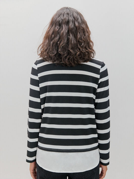 CAMISETA CON FALD&Oacute;N RAYAS Rayas 1 image number null