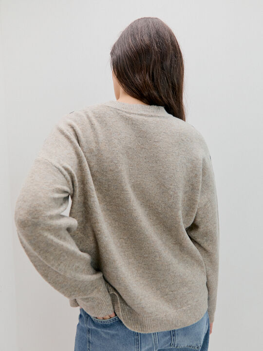 JERSEY CHEVRON Beige image number null