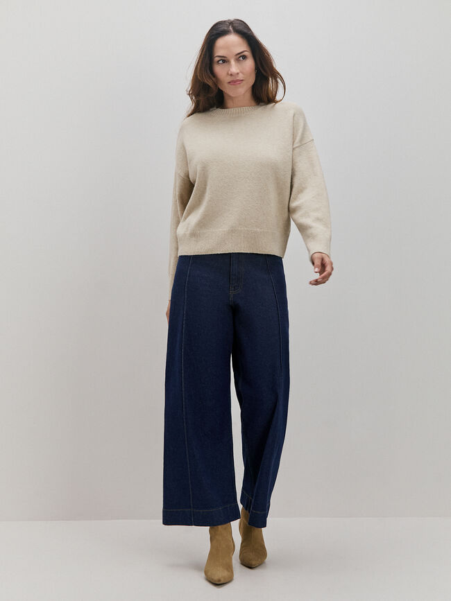 JERSEY CUELLO REDONDO Camel