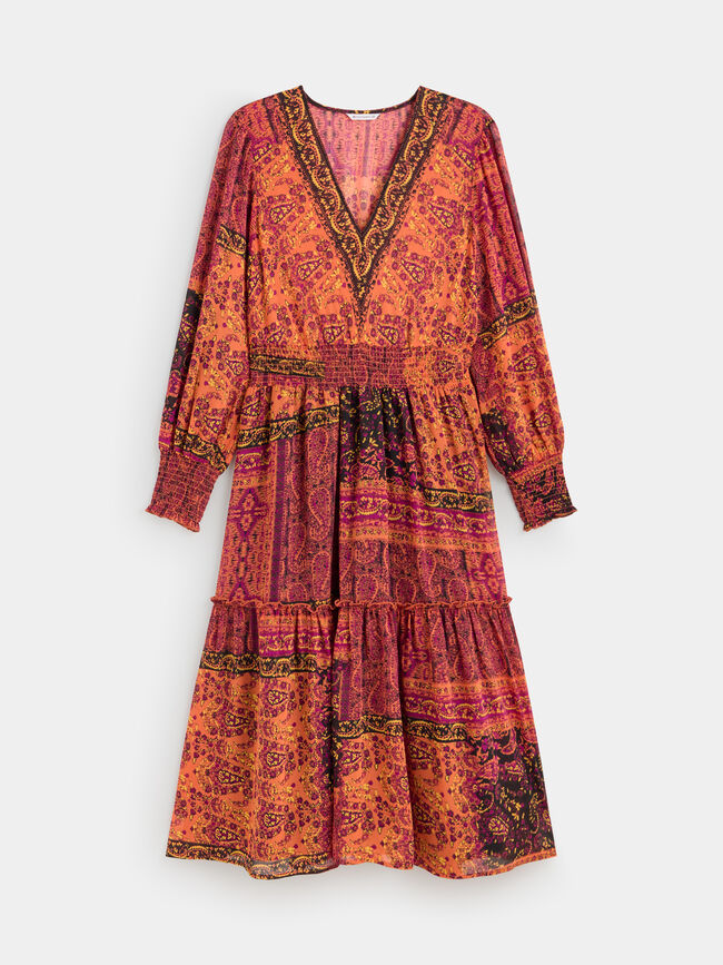 VESTIDO PAISLEY VOLANTE Barro