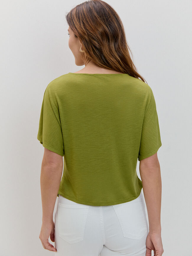 CAMISETA FLAM&Eacute; NUDO ABERTURA Verde