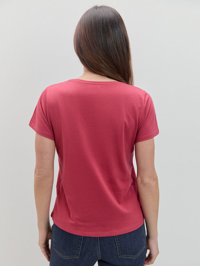 CAMISETA MUCHACHA PAMELA Rojo Cabaret