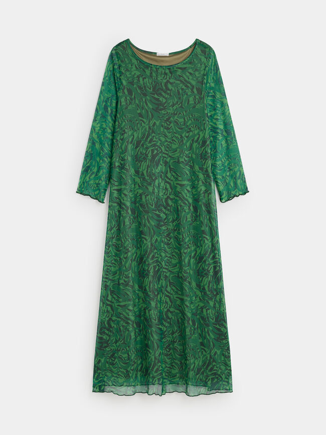 VESTIDO TUL Verde oscuro