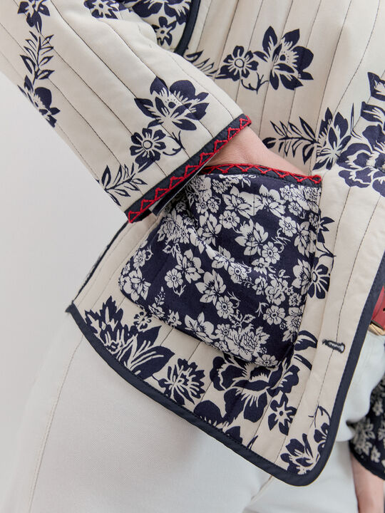 CHAQUETA ACOLCHADA  ESTAMPADA Crudo image number null