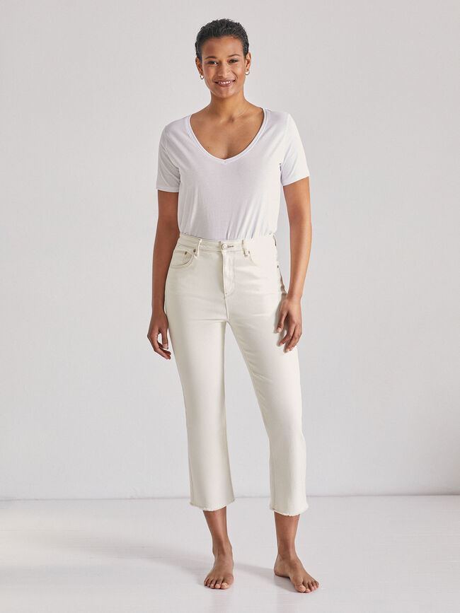 VAQUERO RECTO CAPRI Blanco Hueso