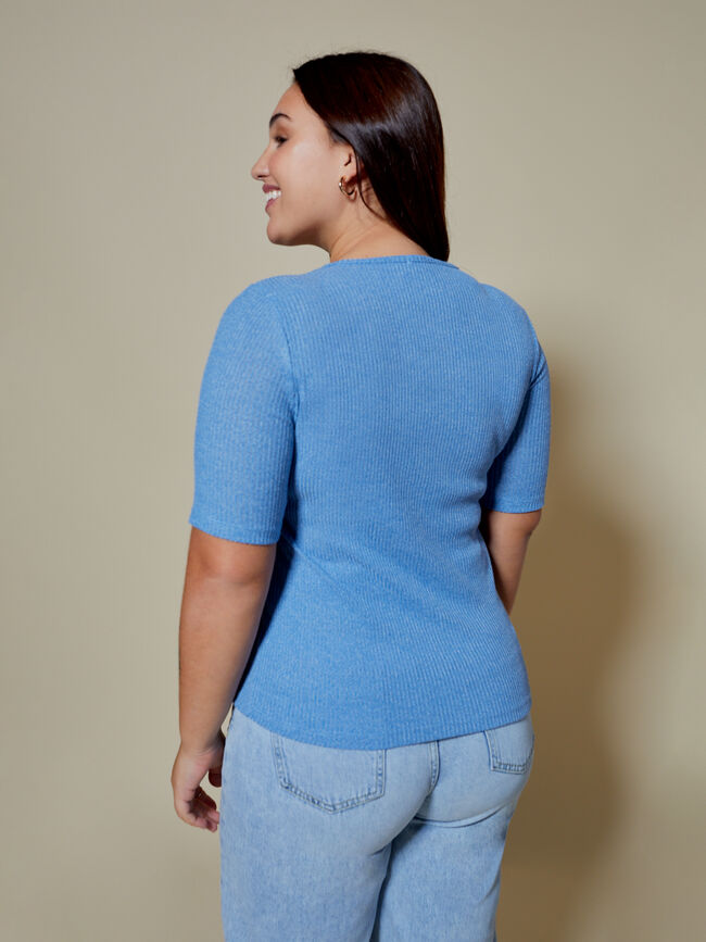 camiseta canalé Azulon