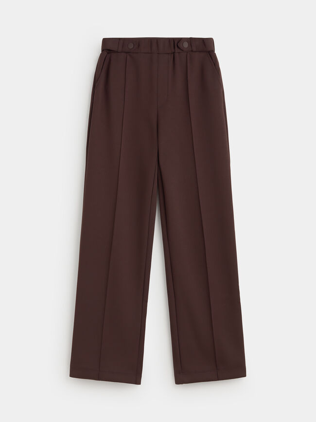 PANTALON VESTIR DETALLE Marron Medio