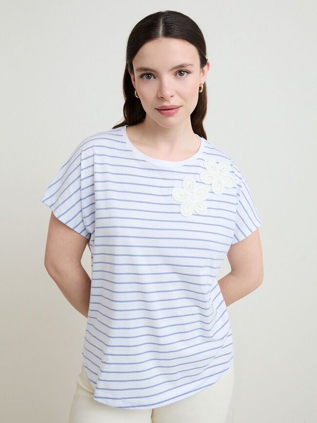 CAMISETA FLORES 3D Rayas 1