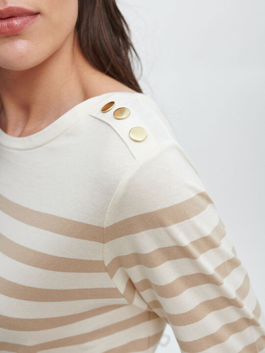 CAMISETA RAYAS BOTONES Estampado 1 image number null