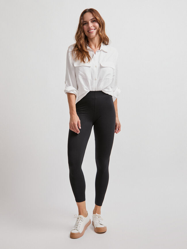 LEGGING BASICO LARGO Negro