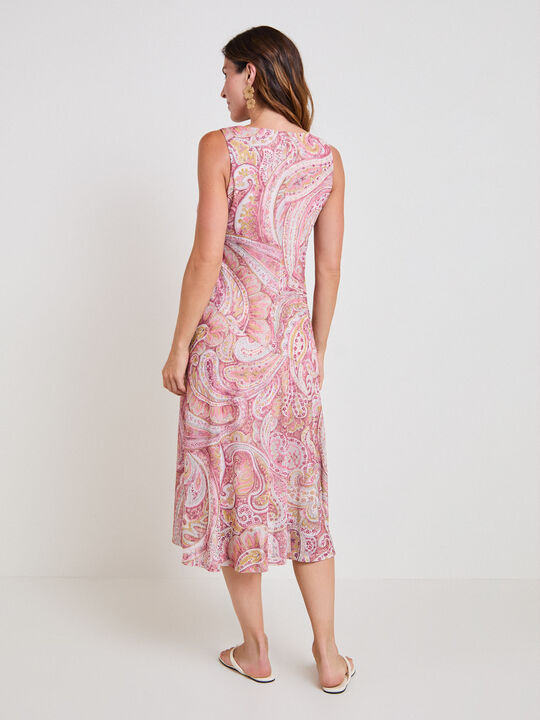 VESTIDO TUL ESTAMPADO Rosa Colorete image number null