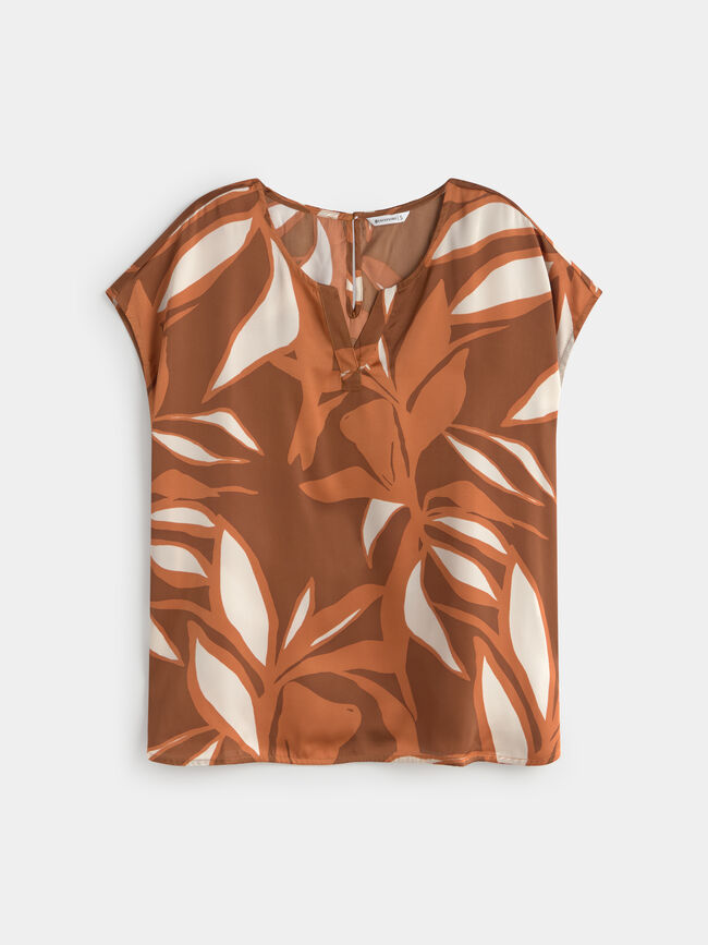 blusa saten estampada Teja