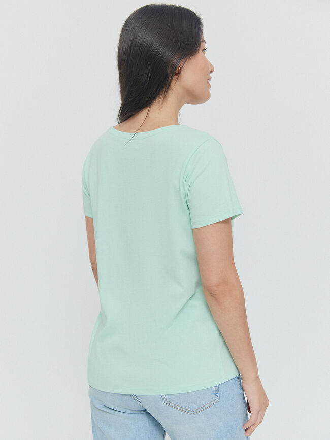 CAMISETA POSICIONAL PLUMAS Menta