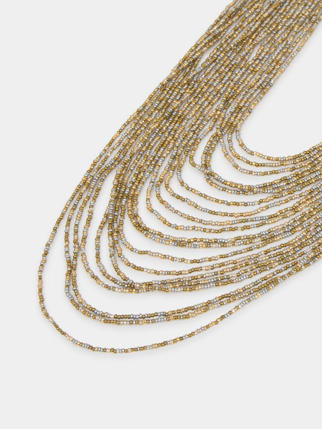 COLLAR LARGO BRILLOS Oro