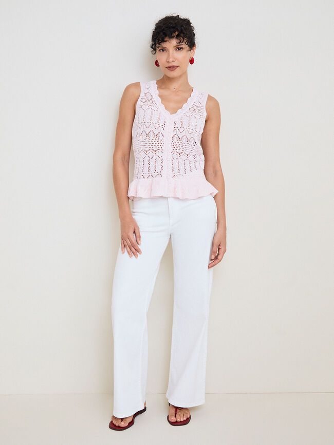 CHALECO VOLANTE Rosa Pastel