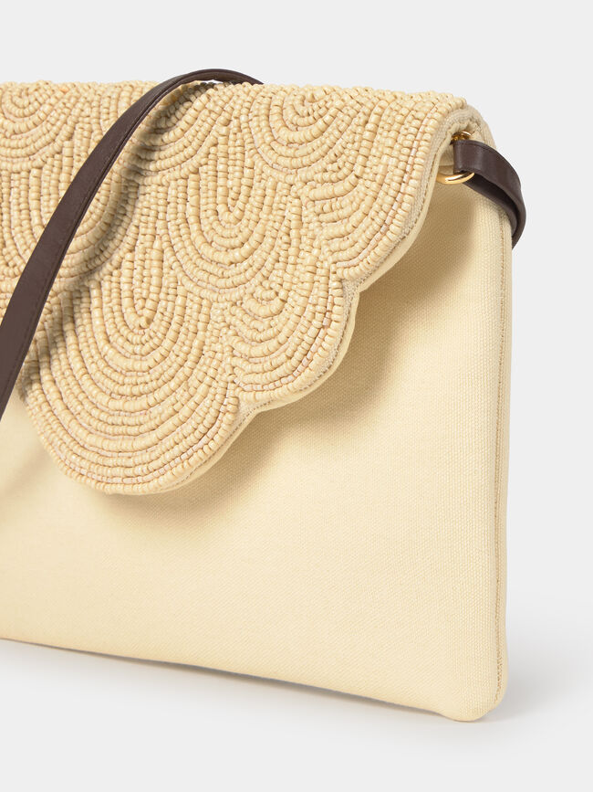 BOLSO MANO BOLAS Beige