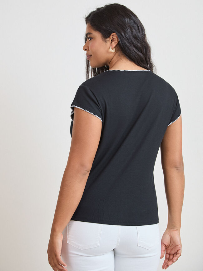 CAMISETA CANALE DETALLE Negro