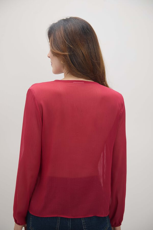 blusa volantes Rojo