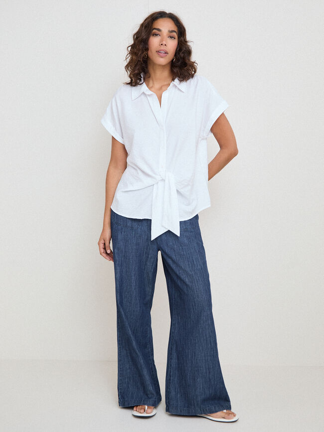 CAMISA NUDO CENTRAL Blanco Optico