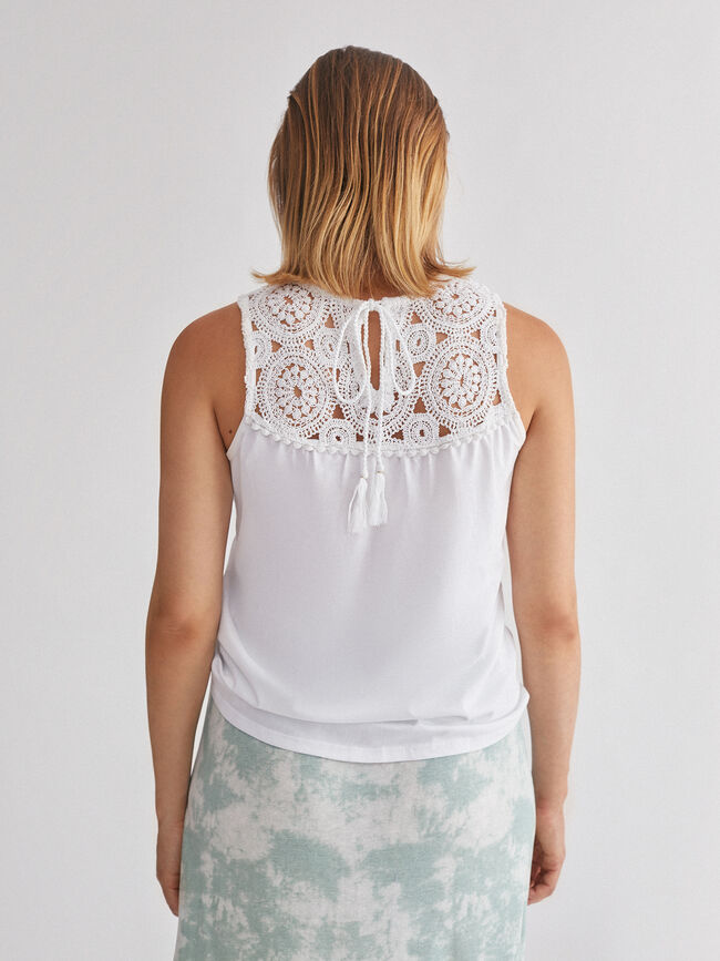 TOP CROCHET Blanco Optico