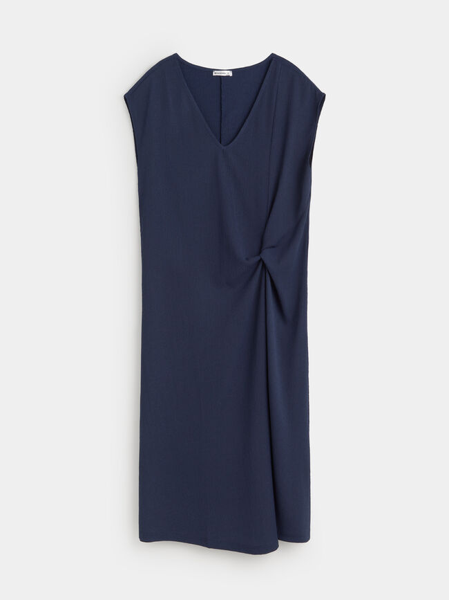 VESTIDO CORTO NUDO Azul Noche