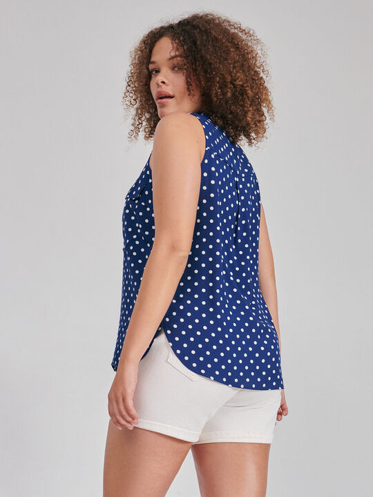 Blusa sin mangas marino claro image number null