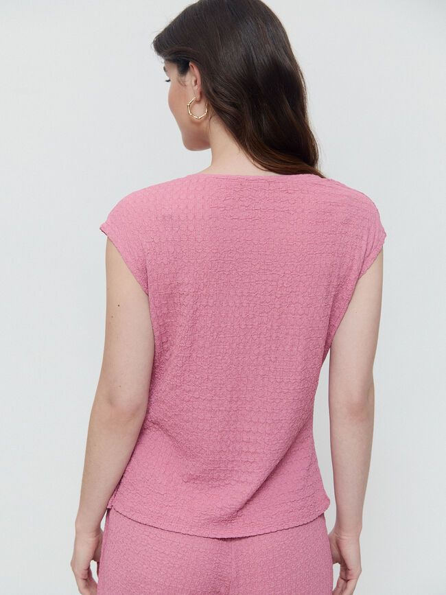 CAMISETA FRUNCE LATERAL Maquillaje Oscu