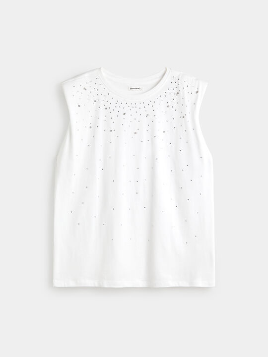 CAMISETA BRILLOS Blanco Optico image number null