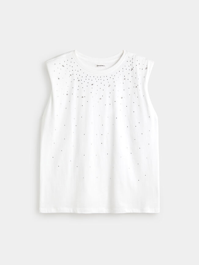 CAMISETA BRILLOS Blanco Optico